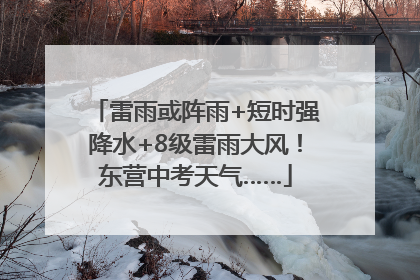 雷雨或阵雨+短时强降水+8级雷雨大风！东营中考天气……