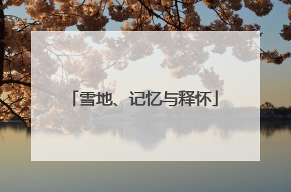 雪地、记忆与释怀