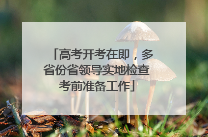 高考开考在即，多省份省领导实地检查考前准备工作