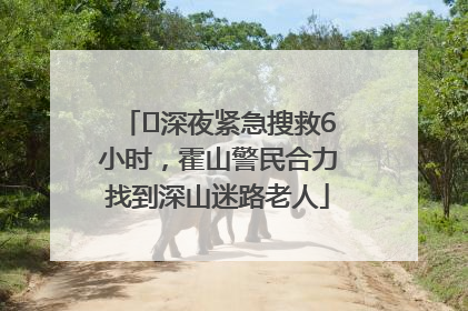 ﻿深夜紧急搜救6小时，霍山警民合力找到深山迷路老人