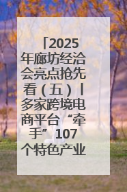 2025年廊坊经洽会亮点抢先看（五）丨多家跨境电商平台“牵手”107个特色产业集群