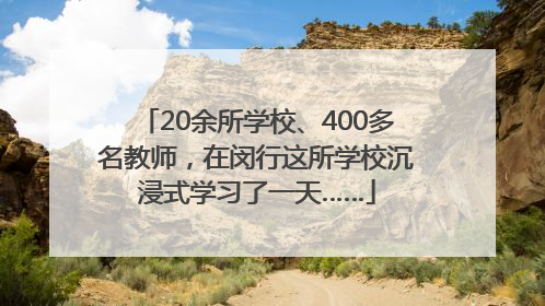 20余所学校、400多名教师，在闵行这所学校沉浸式学习了一天……