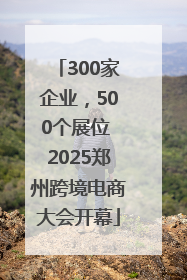 300家企业，500个展位 2025郑州跨境电商大会开幕