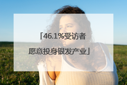 46.1%受访者愿意投身银发产业