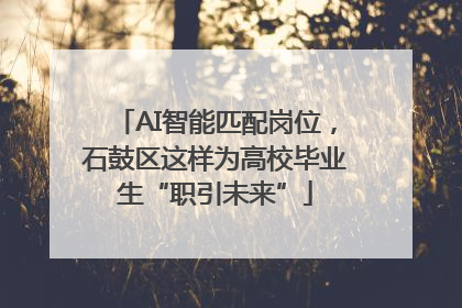 AI智能匹配岗位，石鼓区这样为高校毕业生“职引未来”